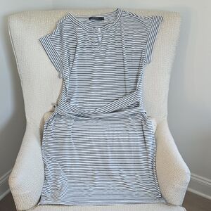 Striped Black and White Dress